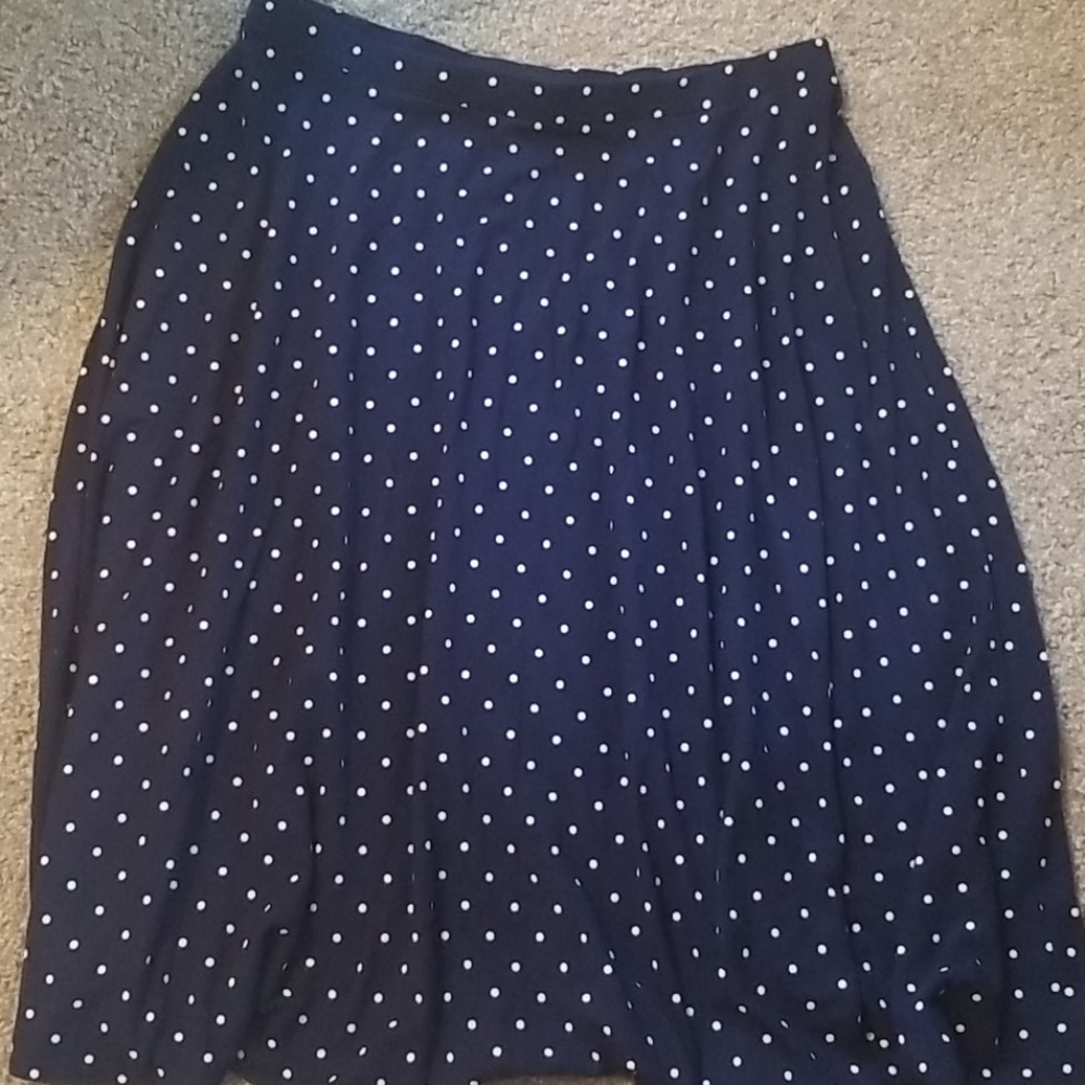 Lands End Polka Dot Skirt